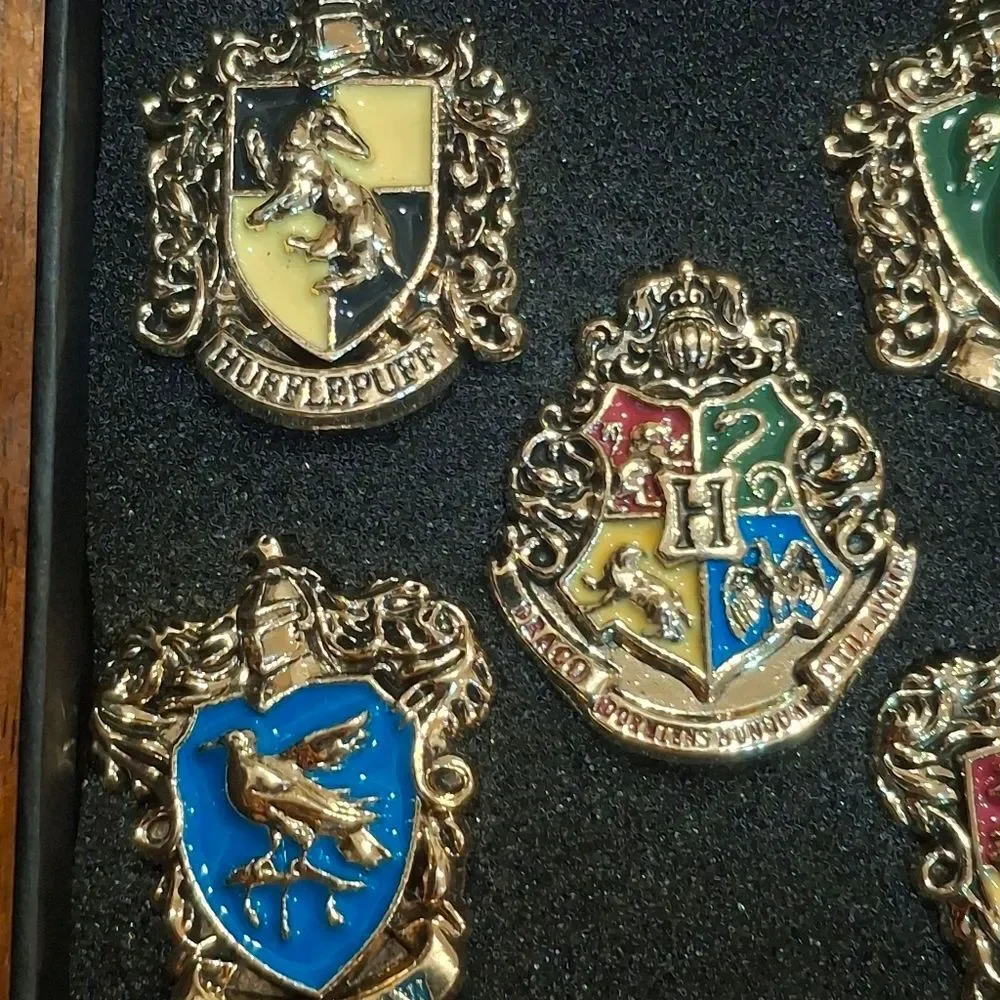 Harry Potter Hogwarts House Enamel Pins - Set Of 5
